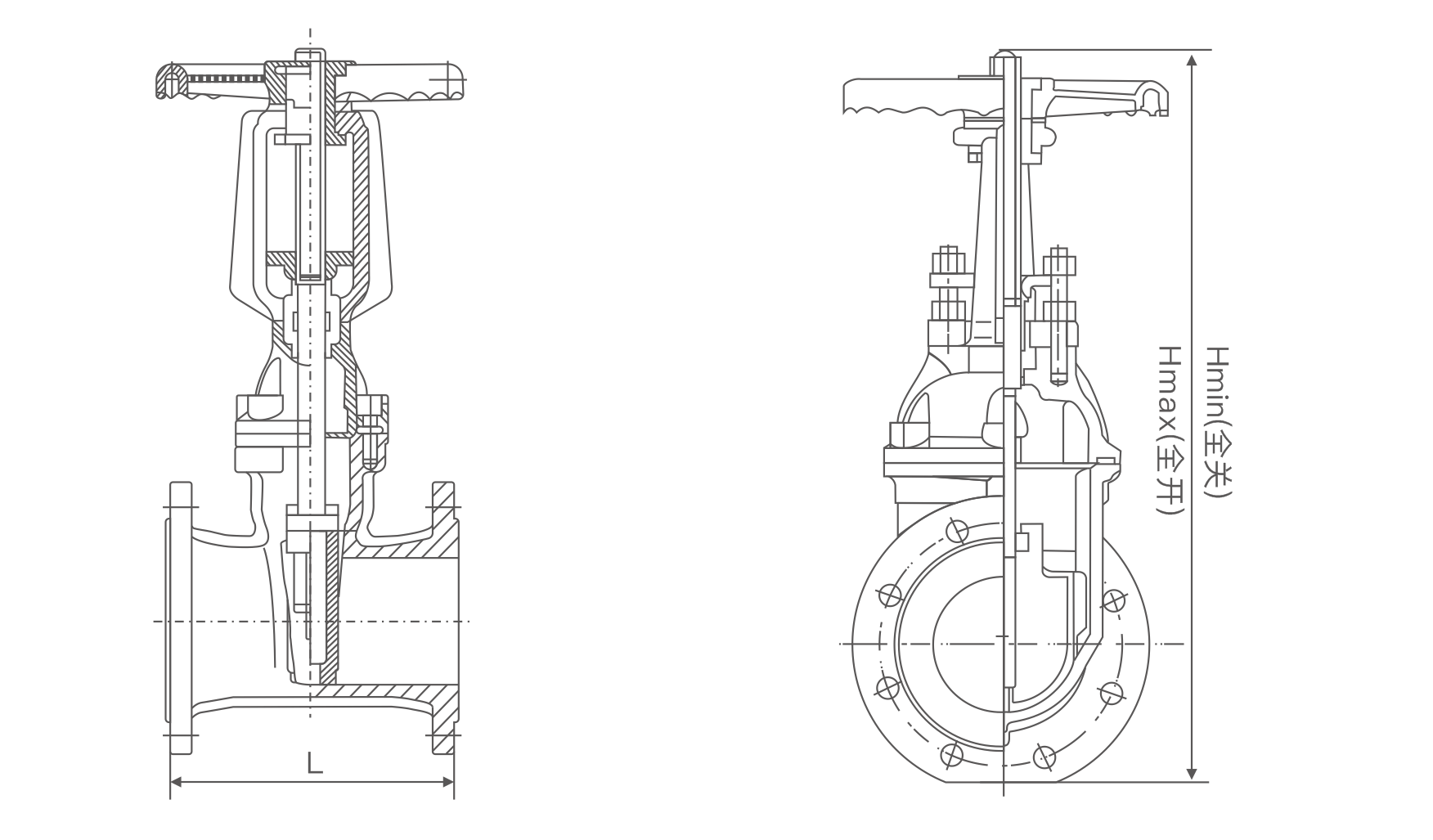 明杆彈性座(zuo)封閘閥(圖1)